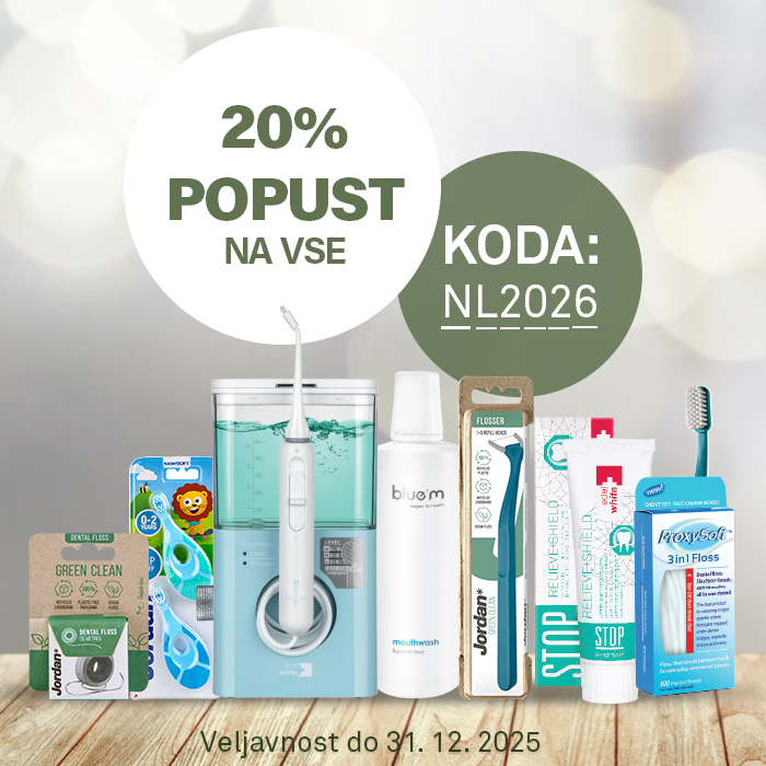 20% popust na vse izdelke s kodo NL2026
